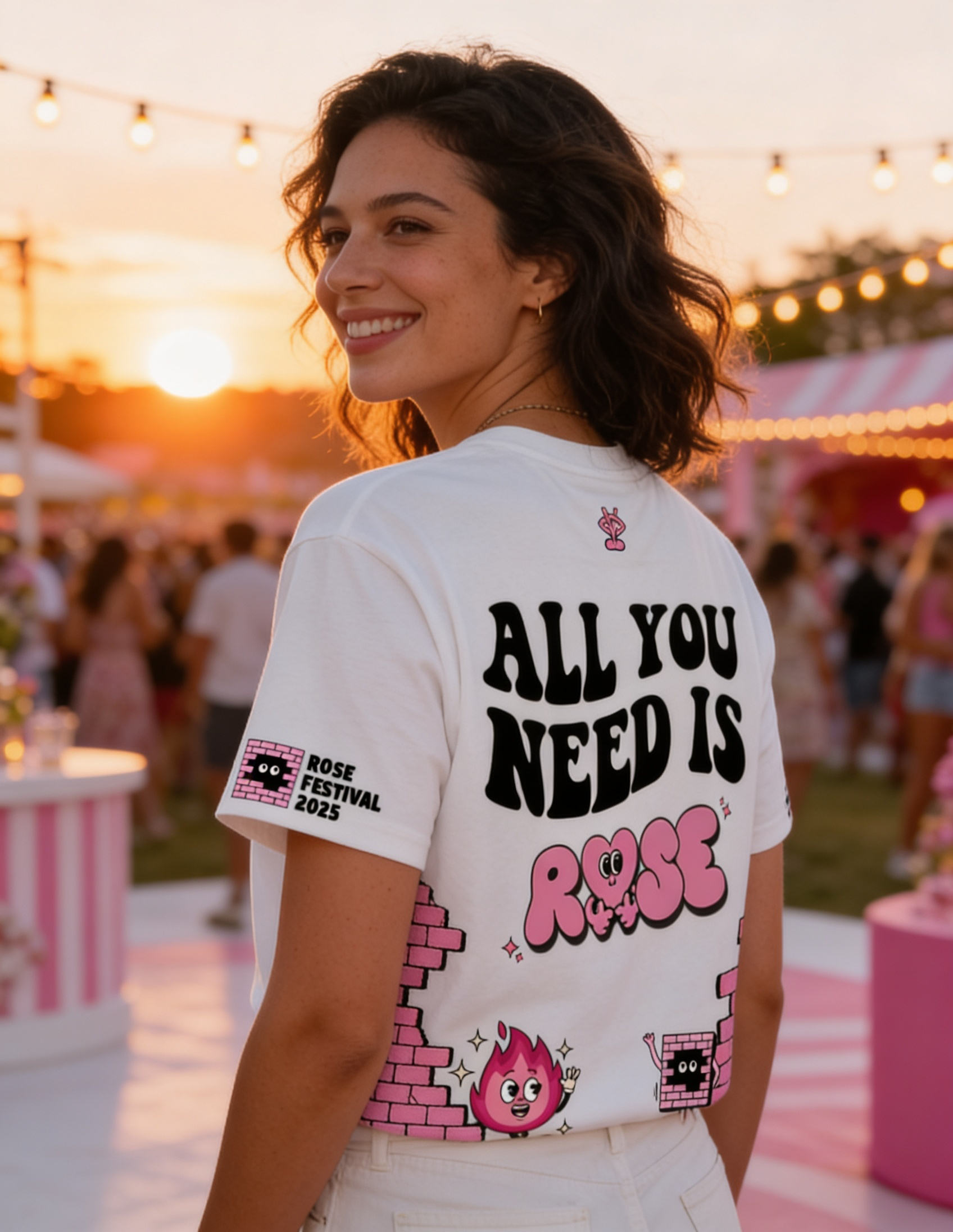 Mise en situation — T-shirt Rose Festival
